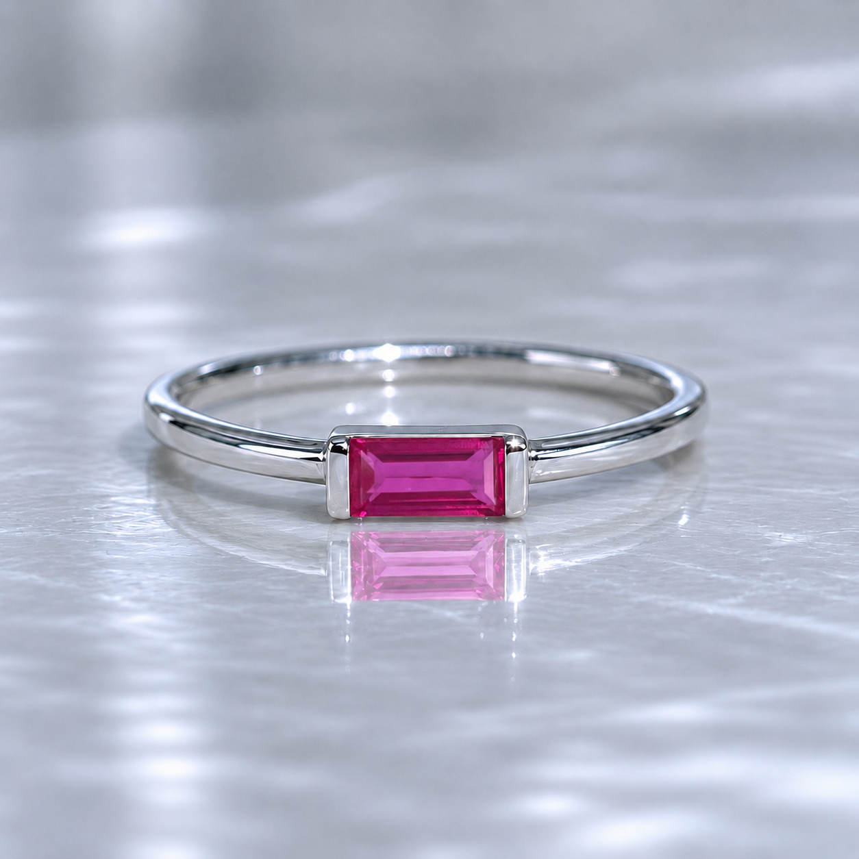 Ruby Baguette Ring