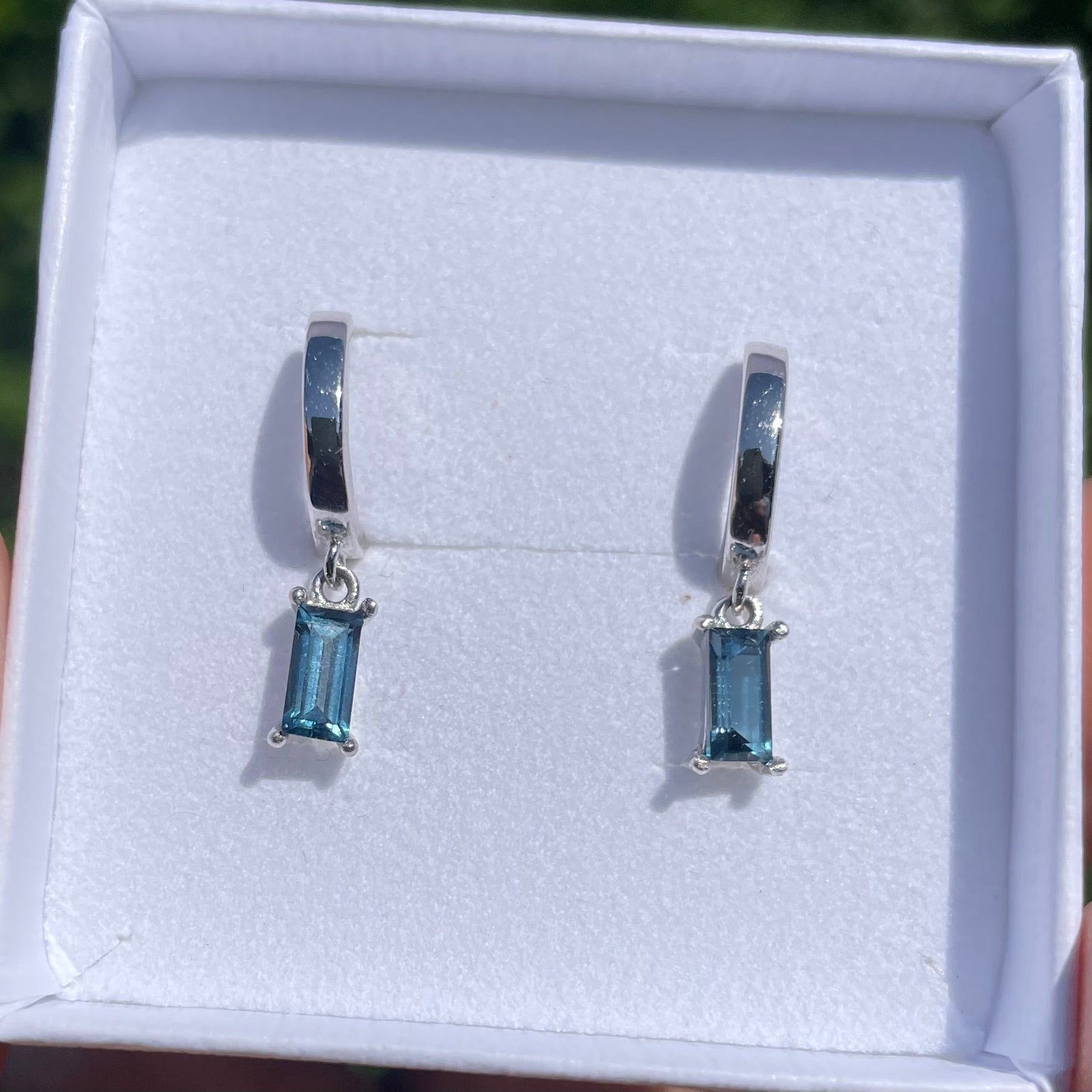London Blue Topaz Baguette Earring
