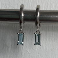 Aquamarine Baguette Earring