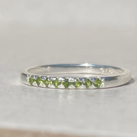 Peridot Half Eternity Ring