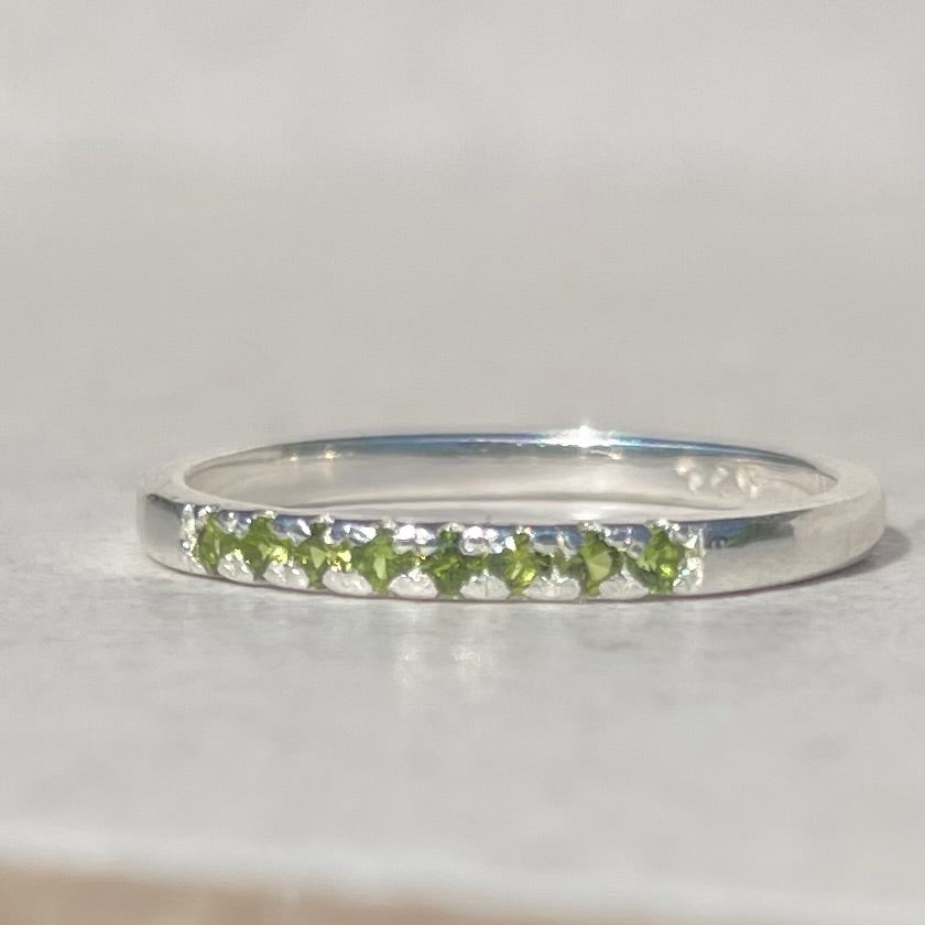 Peridot Half Eternity Ring