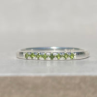 Peridot Half Eternity Ring