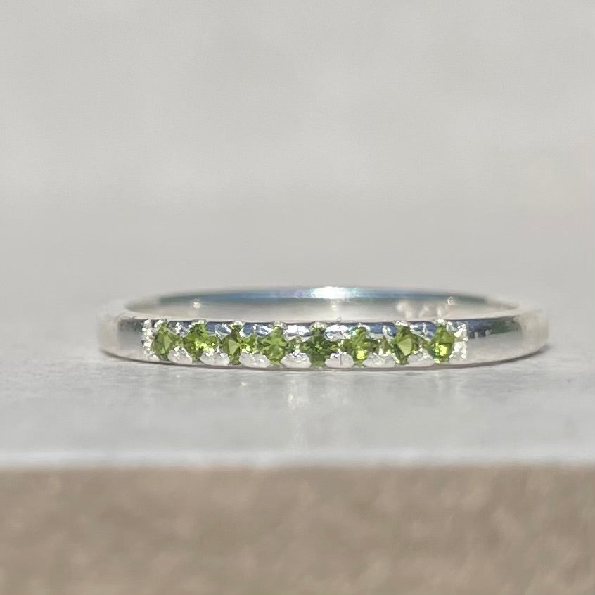 Peridot Half Eternity Ring