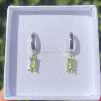 Peridot Baguette Earring