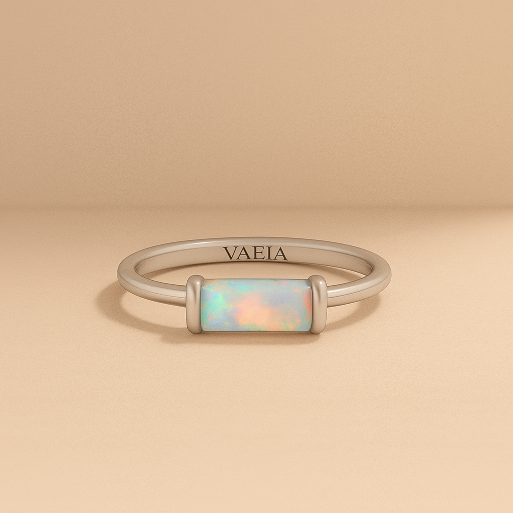 Ethiopian Opal white gold