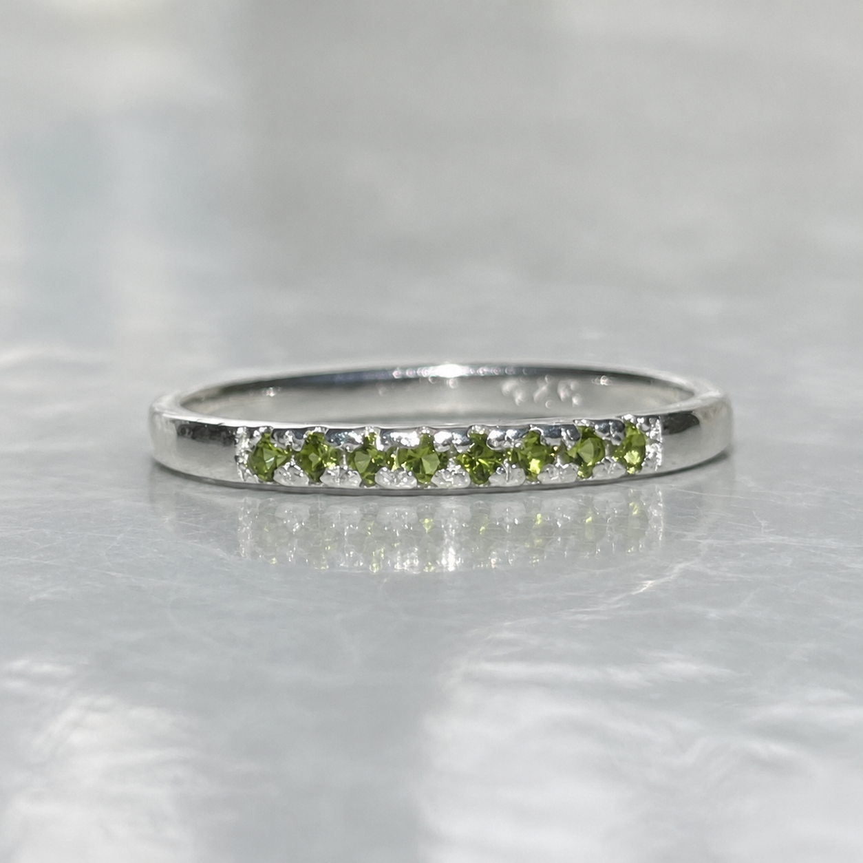 Peridot Half Eternity Ring