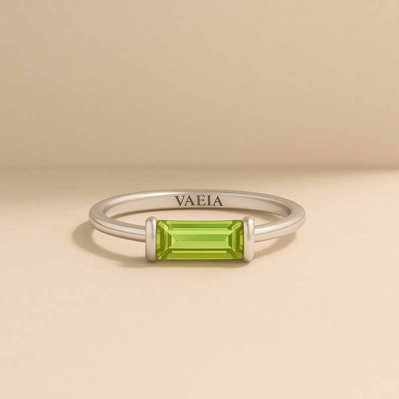 Peridot white gold
