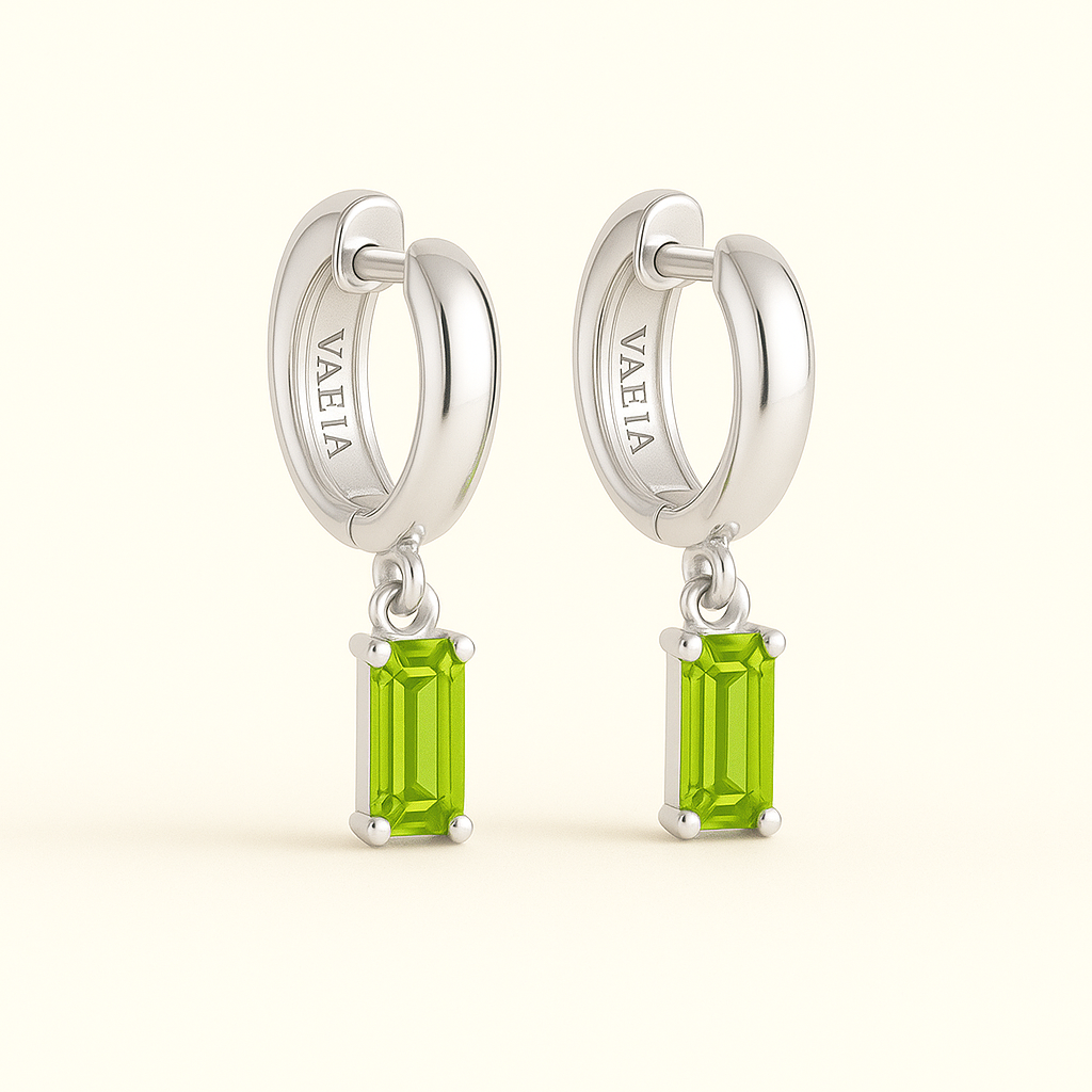 Peridot Baguette Earring