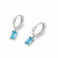Aquamarine Baguette Earring