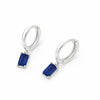 Blue Sapphire Baguette Earring
