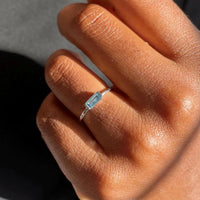 Aquamarine Baguette Ring