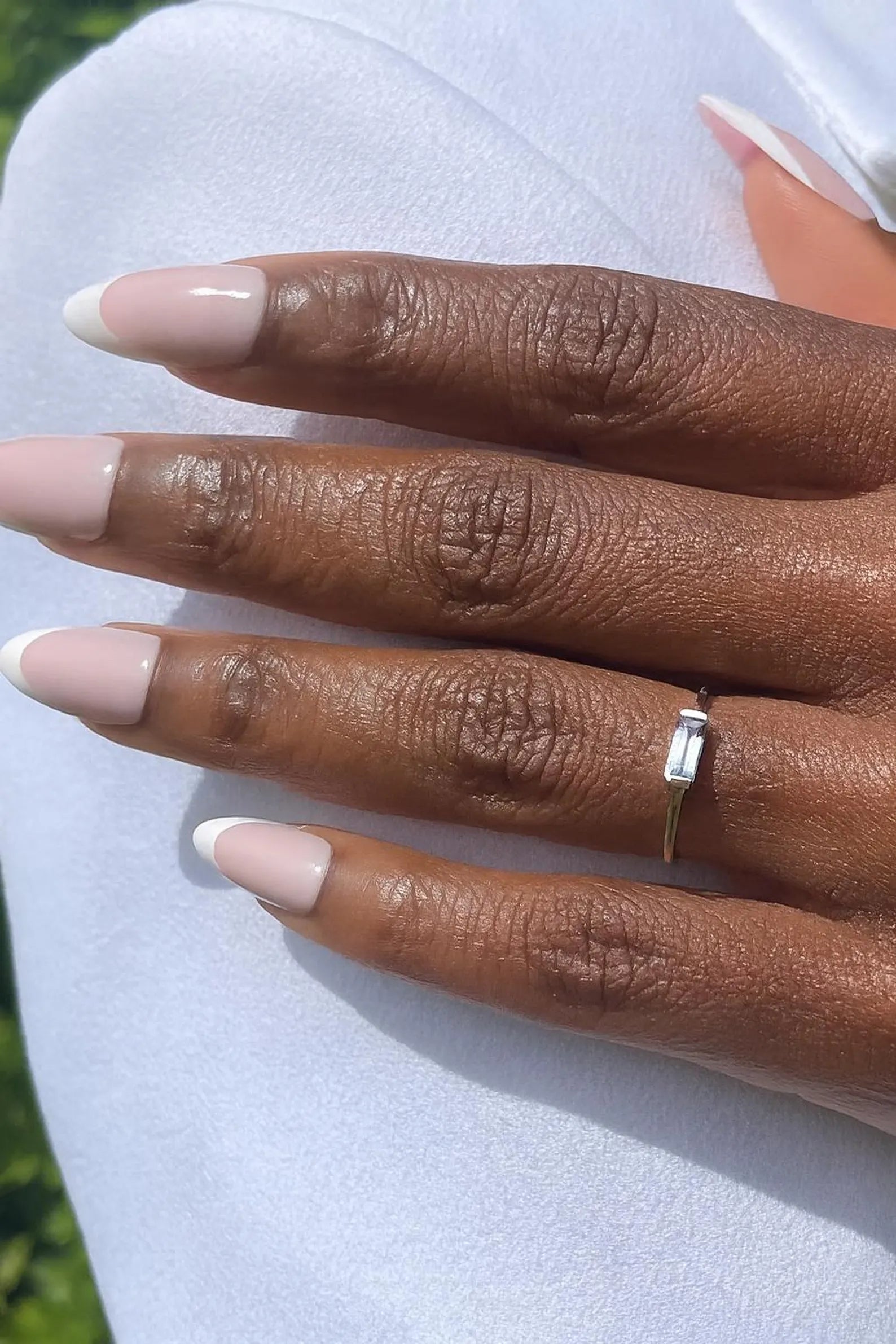 Baguette Rainbow Moonstone Ring - Rose Gold