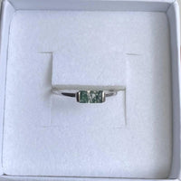 Moss Agate Baguette Ring