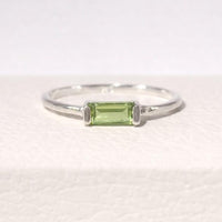 Peridot Baguette Ring