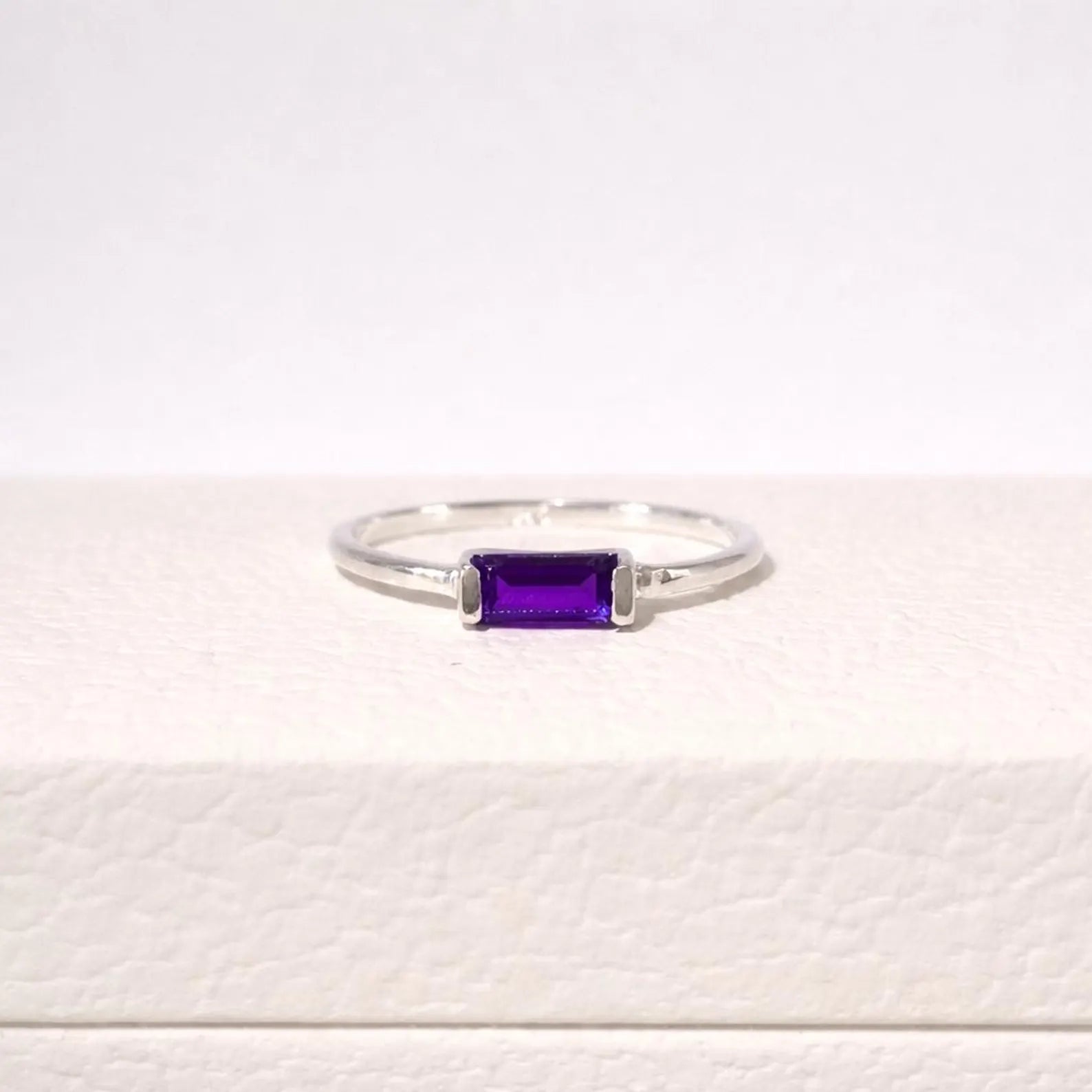 Amethyst Baguette Ring