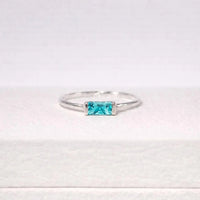 Paraiba Tourmaline Baguette Ring