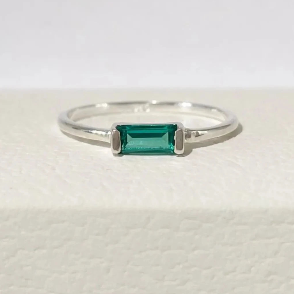 Emerald Baguette Ring