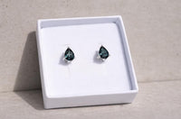 London Blue Topaz Pear Cut Stud Earrings