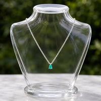 Paraiba Tourmaline Pear Cut Pendant Necklace