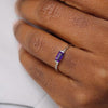 Amethyst Baguette Ring
