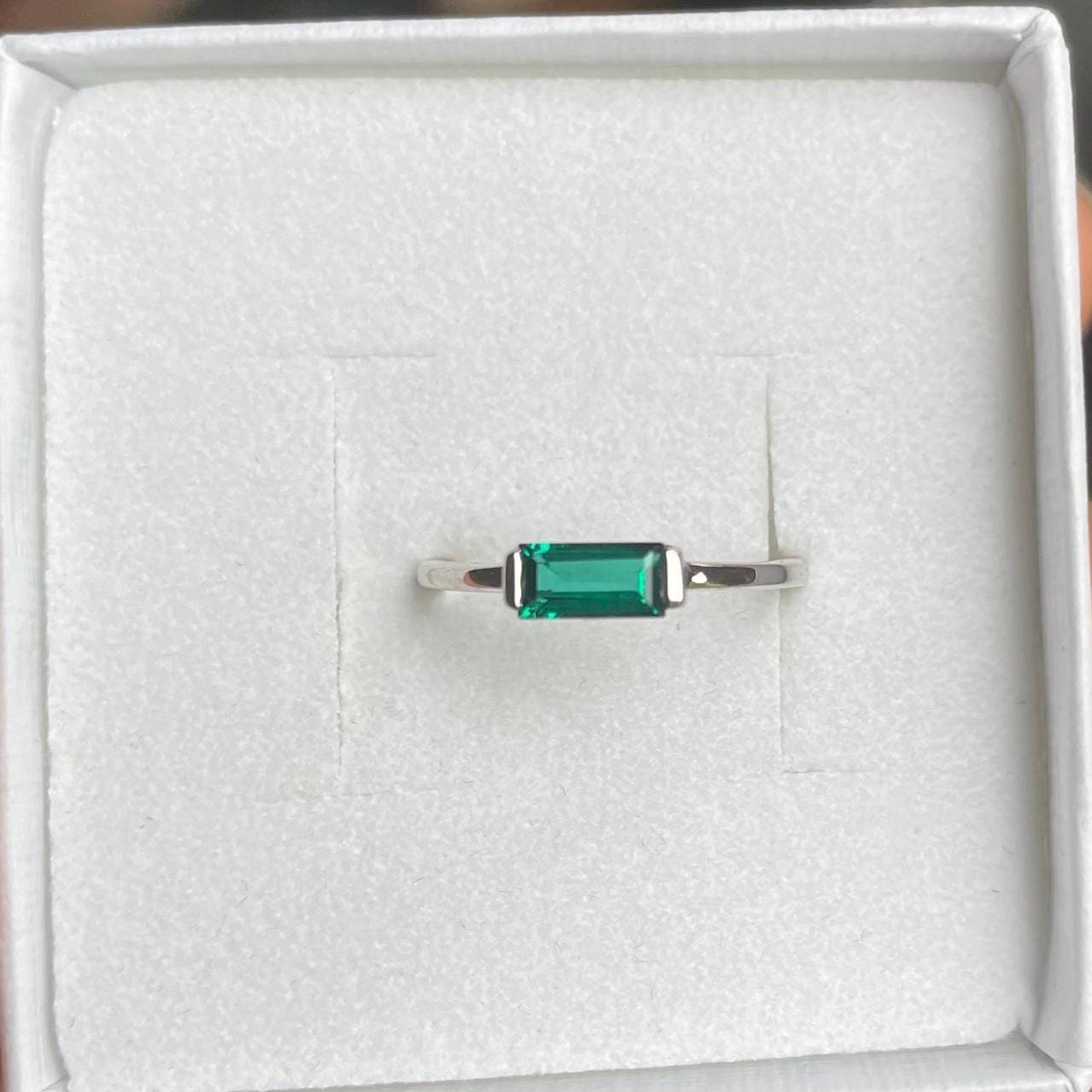 Emerald Baguette Ring