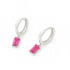 Pink Tourmaline Baguette Earring