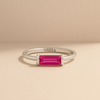 Pink Tourmaline White Gold Ring