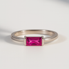 Pink Tourmaline Baguette Ring