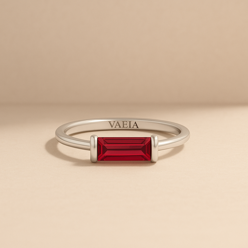Ruby white gold ring