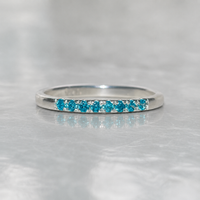 London Blue Topaz Half Eternity Ring